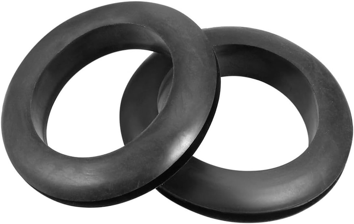 10 Stuks Zwarte Rubber Grommets 35mm Kabelbeschermringen voor Elektrische Draad en Stekkers