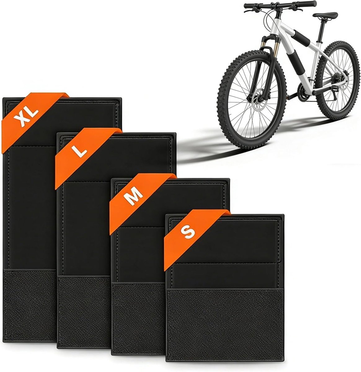 Bicycle Frame Protector Set - Neopreen Bescherming voor Fietsendrager met 4 Maten, Geschikt voor Carbon Frames en Fietsaccessoires