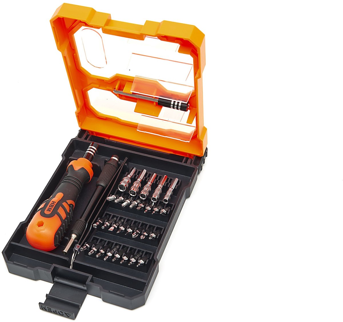 HBM Precisie Schroevendraaierset 34-delig - Sleufkop, Hex, Pentalobe, Philips, Torx, Schroefverwijderaar, Spanner, Spline, Triwi