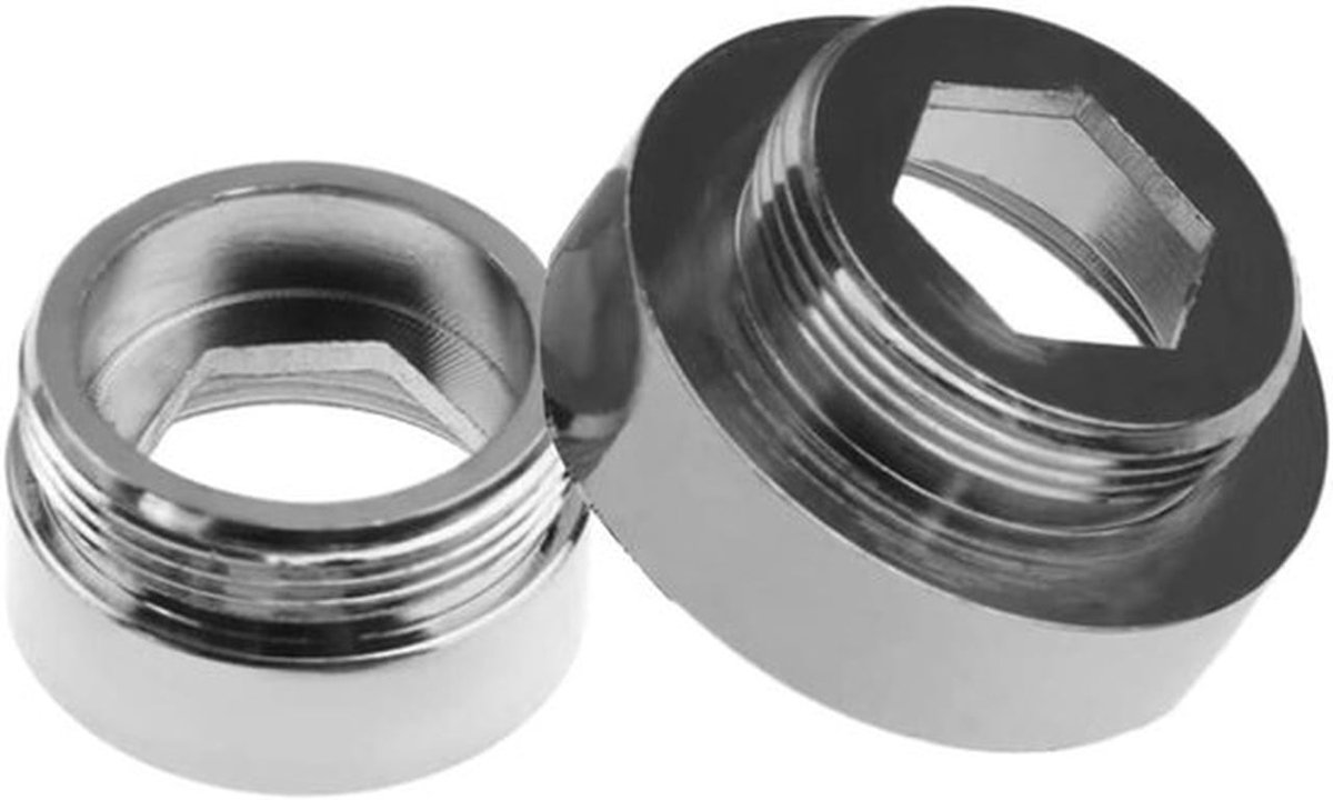 Kraanwaterfilter kraanadapter 2 stuks messing draadconnector (22 mm vrouwelijk naar 22 mm mannelijk) - Waterfilter accessoire - Keukenkraan verbeteraar - Huishoudelijke waterzuiveraar