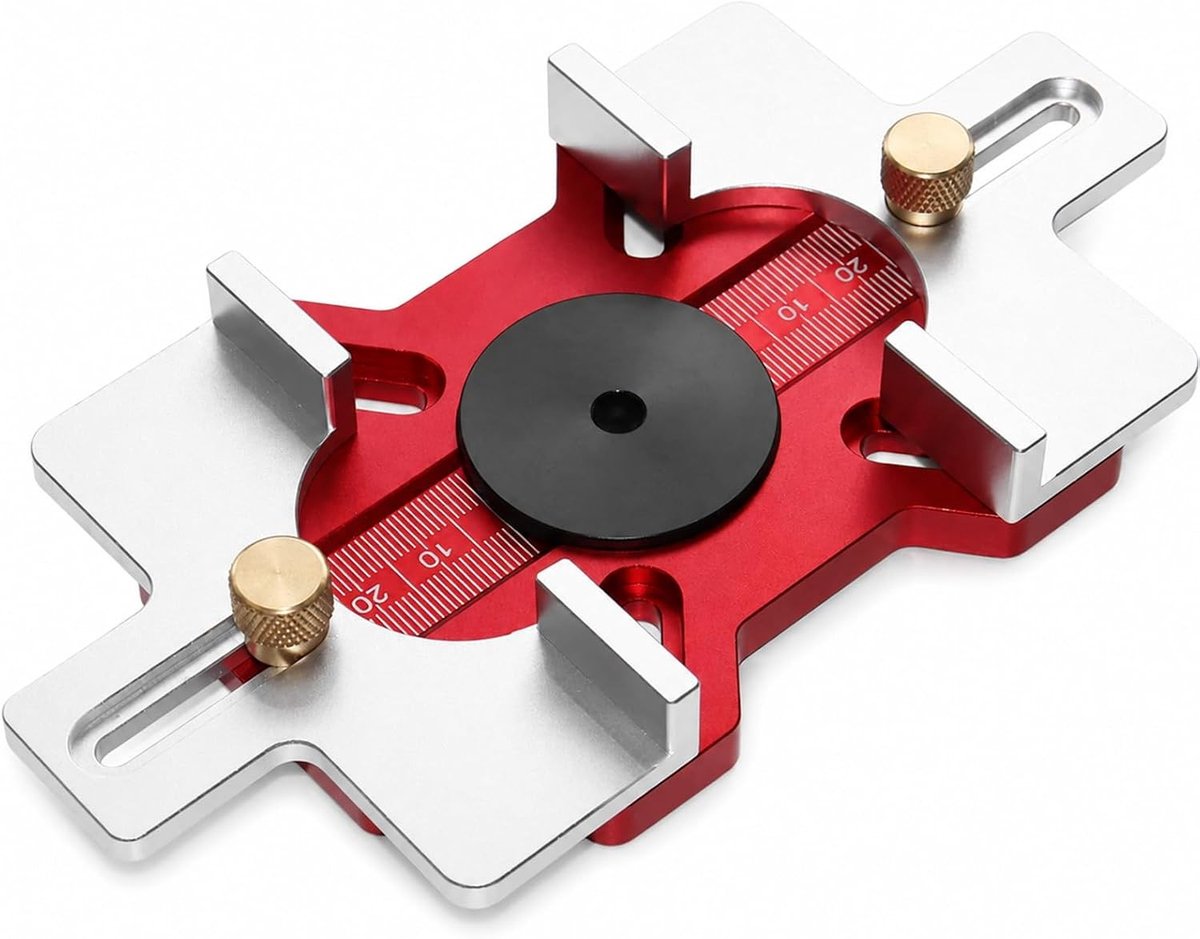 Precisie Freesmal voor Houtbewerking, 2-in-1 Router en Slotted Frees, Aluminium Legering, Verbeterde Verbinding voor Houten Constructies