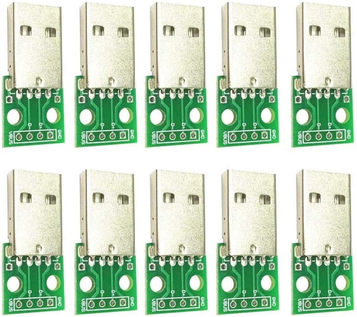 10 Stuks Mini Micro USB DIP Adapter 2.54mm 5 Pin Vrouwelijk B Type USB2.0 PCB Converter voor Elektronica Projecten