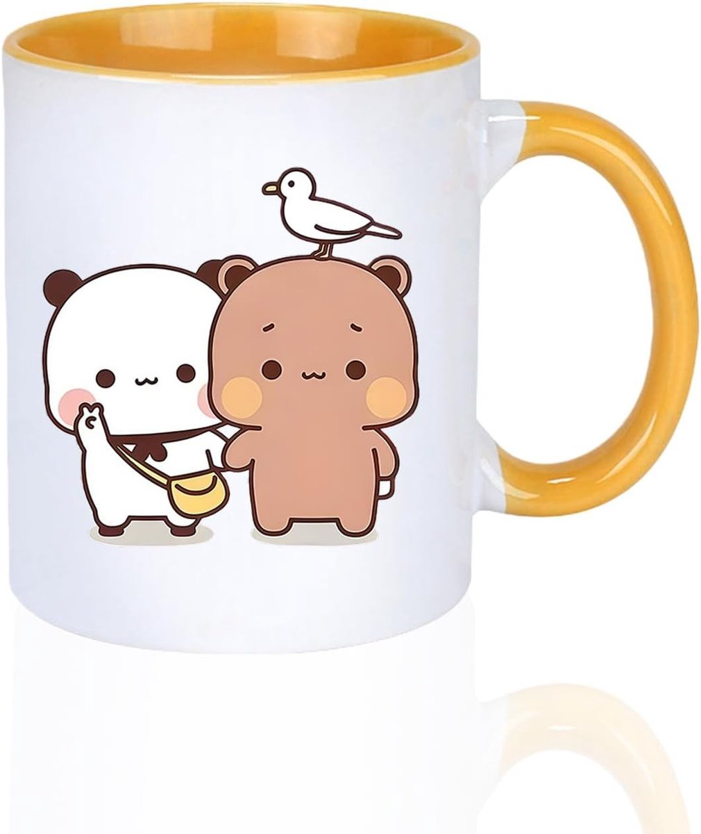 Keramische Mok 330ml voor Thee en Koffie, Mochi Cat Design, Perfect Cadeau voor Koffieliefhebbers en Dierenvrienden