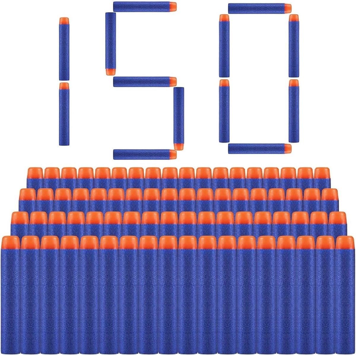 Dart Flights Navulset voor Foam Darts - Vervangende Pijlen van Zacht EVA Plastic voor N-Strike Elite Blasters, 7 cm, Ideaal voor Spelletjes en Buitenactiviteiten