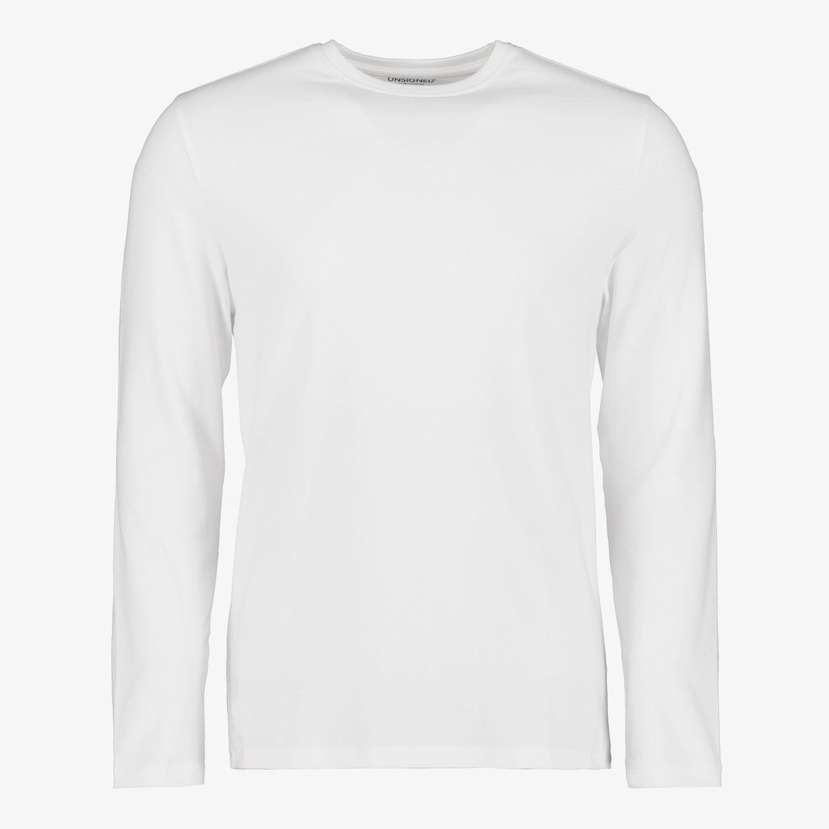Unsigned heren longsleeve shirt wit - Maat 3XL