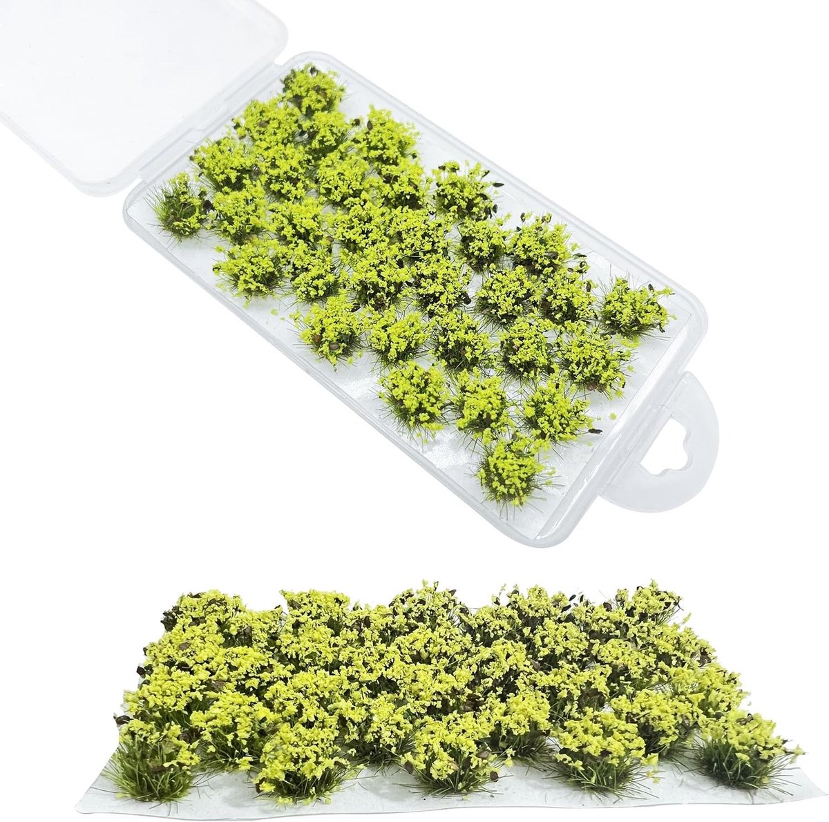 32 Stuks Gele Statische Graspluizen voor Miniatuur Ornamenten, Treinmodel Landschap en Diorama Accessoires