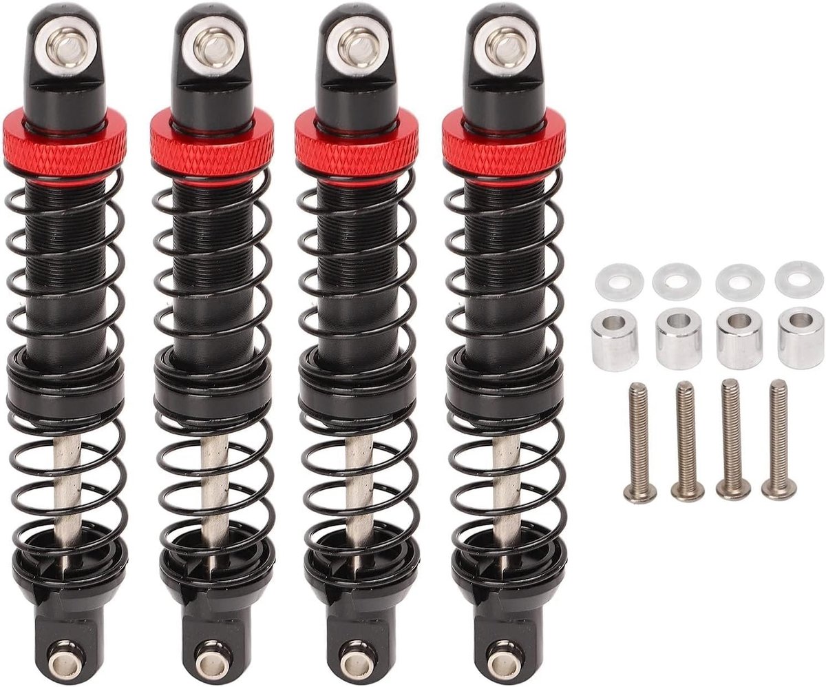 Verstelbare Aluminium Schokdempers voor RC Crawler Auto - 4 Stuks, 80mm, Dubbele Veer, Upgrade Accessoires