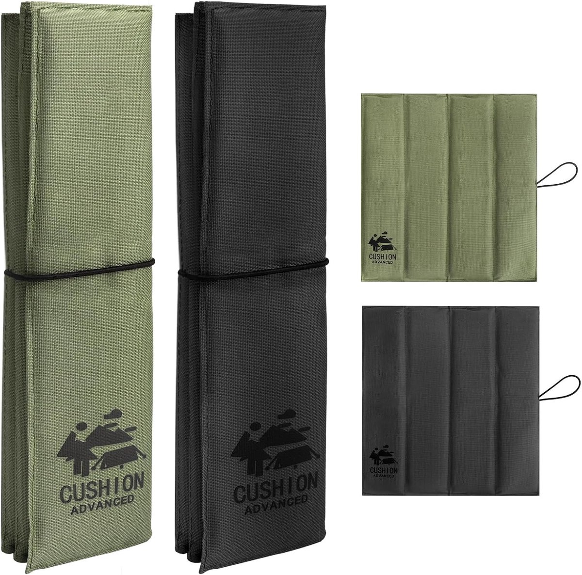 Set van 2 Vouwbare Outdoor Zitkussens voor Kinderen en Volwassenen - Waterdicht en Geïsoleerd, Ideaal voor Hiking en Kamperen (32.5 x 31.5 cm)