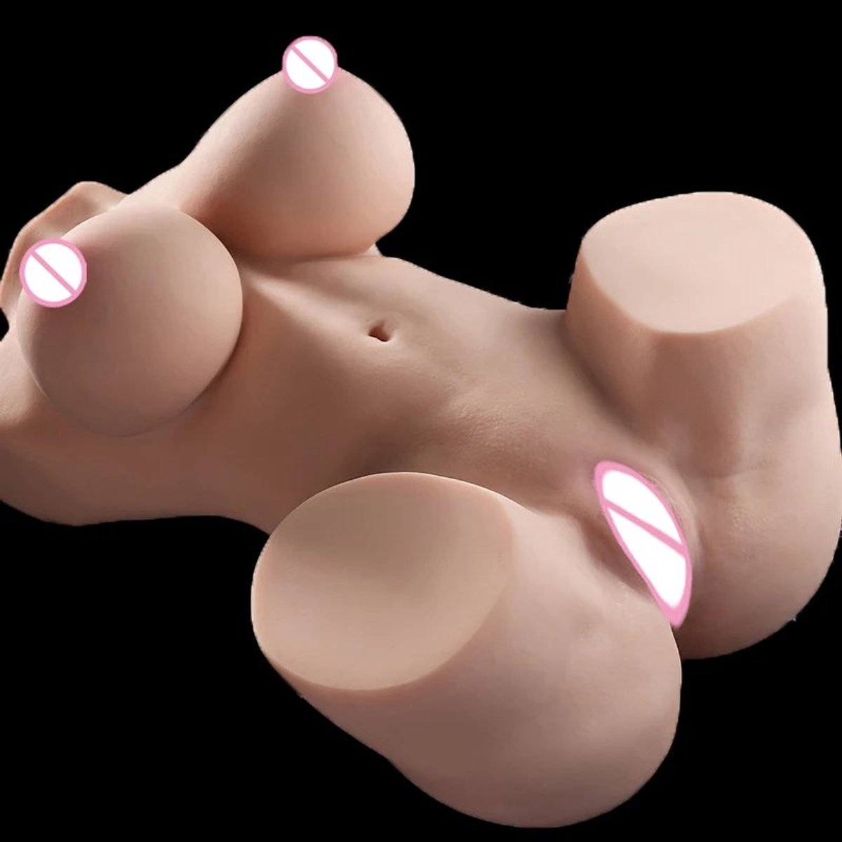 Currero Pocket Pussy met Billen - Masturbator voor Man - Realistisch Torso - Kunstvagina - Billenpop - Sextoy voor Mannen - Discreet Verpakt - Jennie 1,6 KG