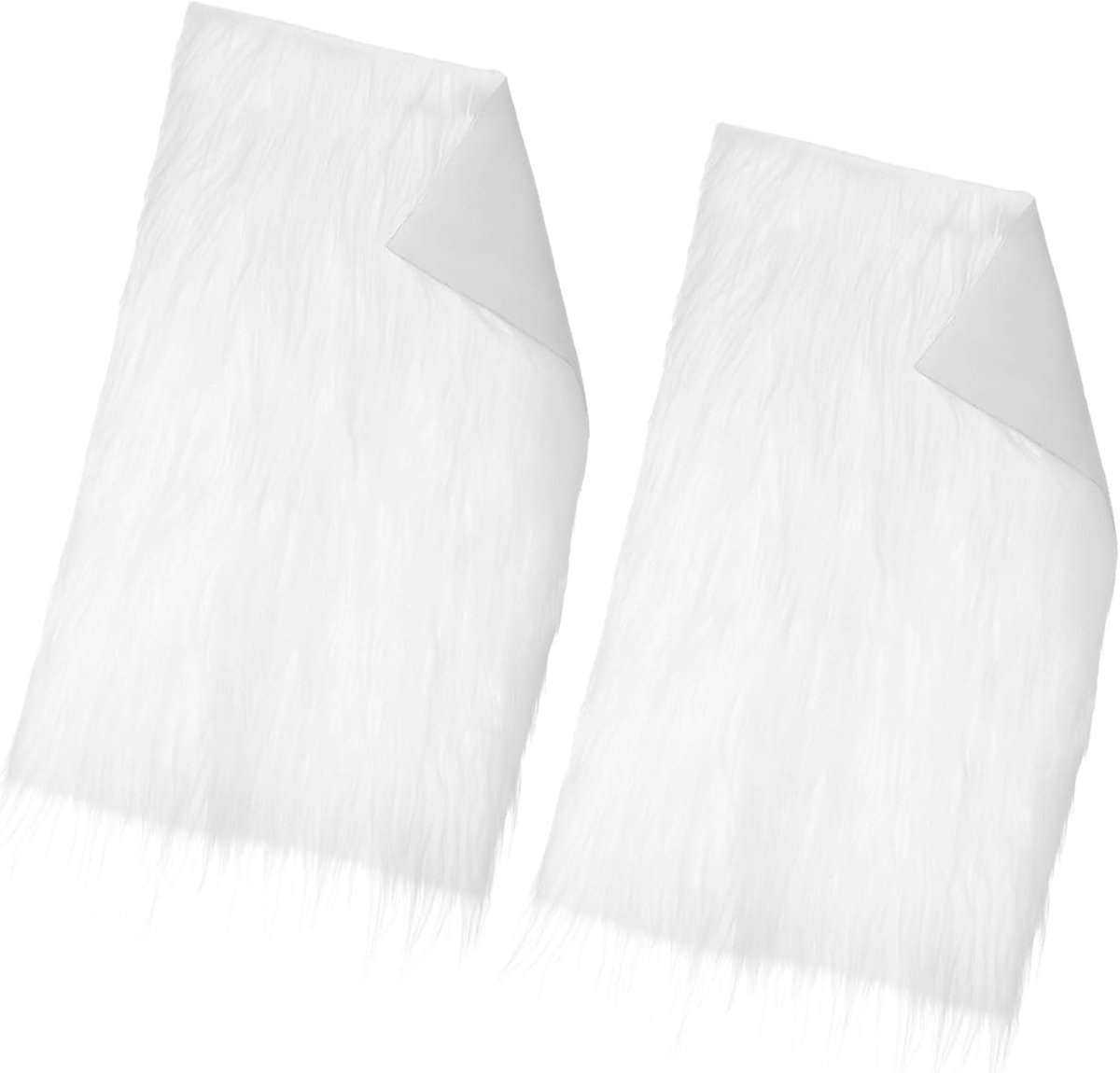 Set van 2 Neppels voor Creatieve Projecten, Wit, 60 x 40 cm, Zacht Stoffen voor Dwarf Kostuum, DIY Decoratie en Kussenslopen, Pluche Stof voor Handwerk en Versieringen