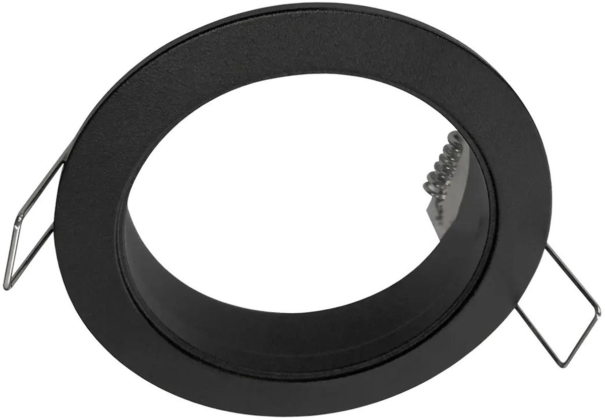 Zoom ronde opbouwspot van Fantasia, zwart aluminium, GU10-fitting voor 1 lichtpunt, IP20, lichtbron niet inbegrepen