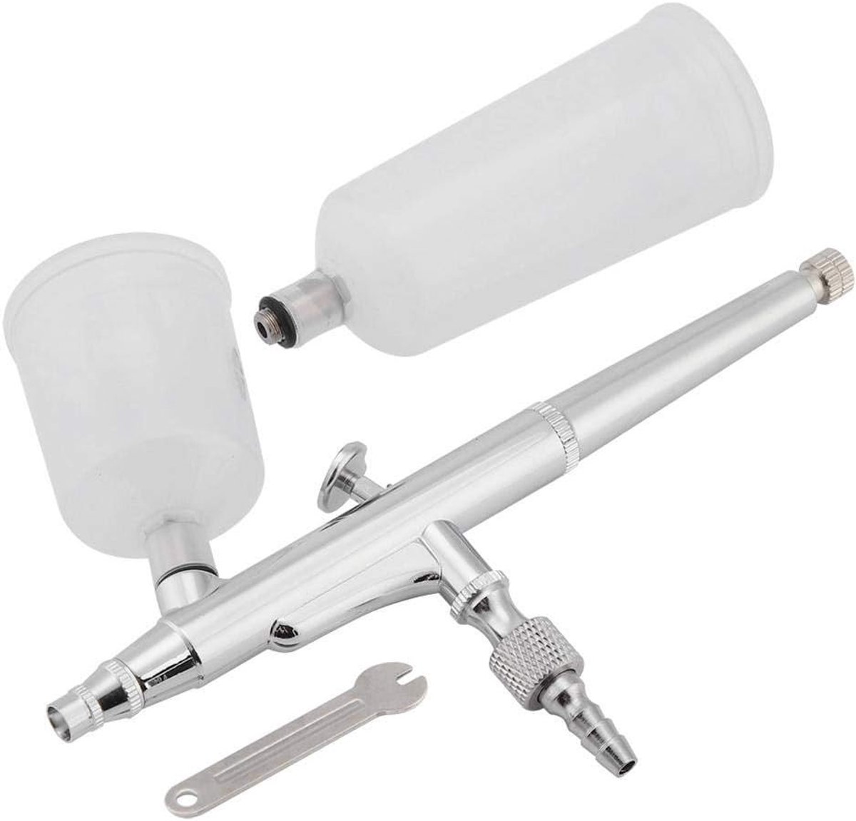 Multifunctionele Airbrush Kit met Dubbele Actie, 0.2mm Naald en Grote Capaciteit voor Nail Art, Cake Decoratie en Tattoo Kunst