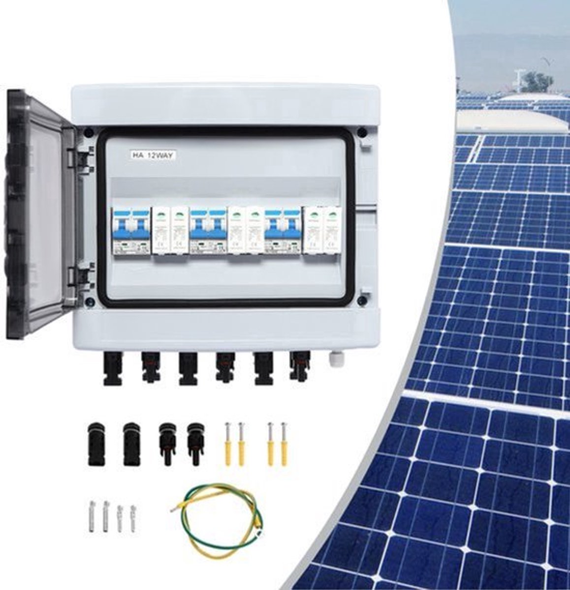 Overspanningsbeveiliging PV-Isolatieschakelaar - 1000 V DC 40 A - Kortsluitbeveiliging - Fotovoltaïsch Systeem - Groepenkast Schakelaar