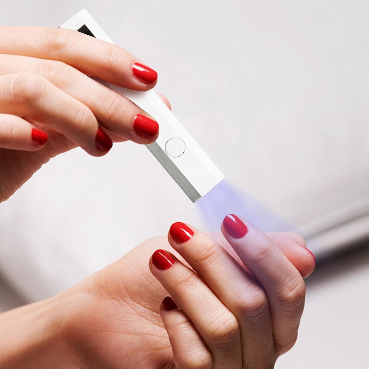 Draagbare UV - lamp voor gelnagels - compacte LED - nageldroger - sneldrogende nagellaklamp - digitaal display - draadloos ontwerp voor strass-lijm - voor salon, thuis en op reis - Mini Nagellamp - Draagbare Nagellamp - Nageldroger - nagel lamp - Wit — cadeau in Verzorging - foto 6