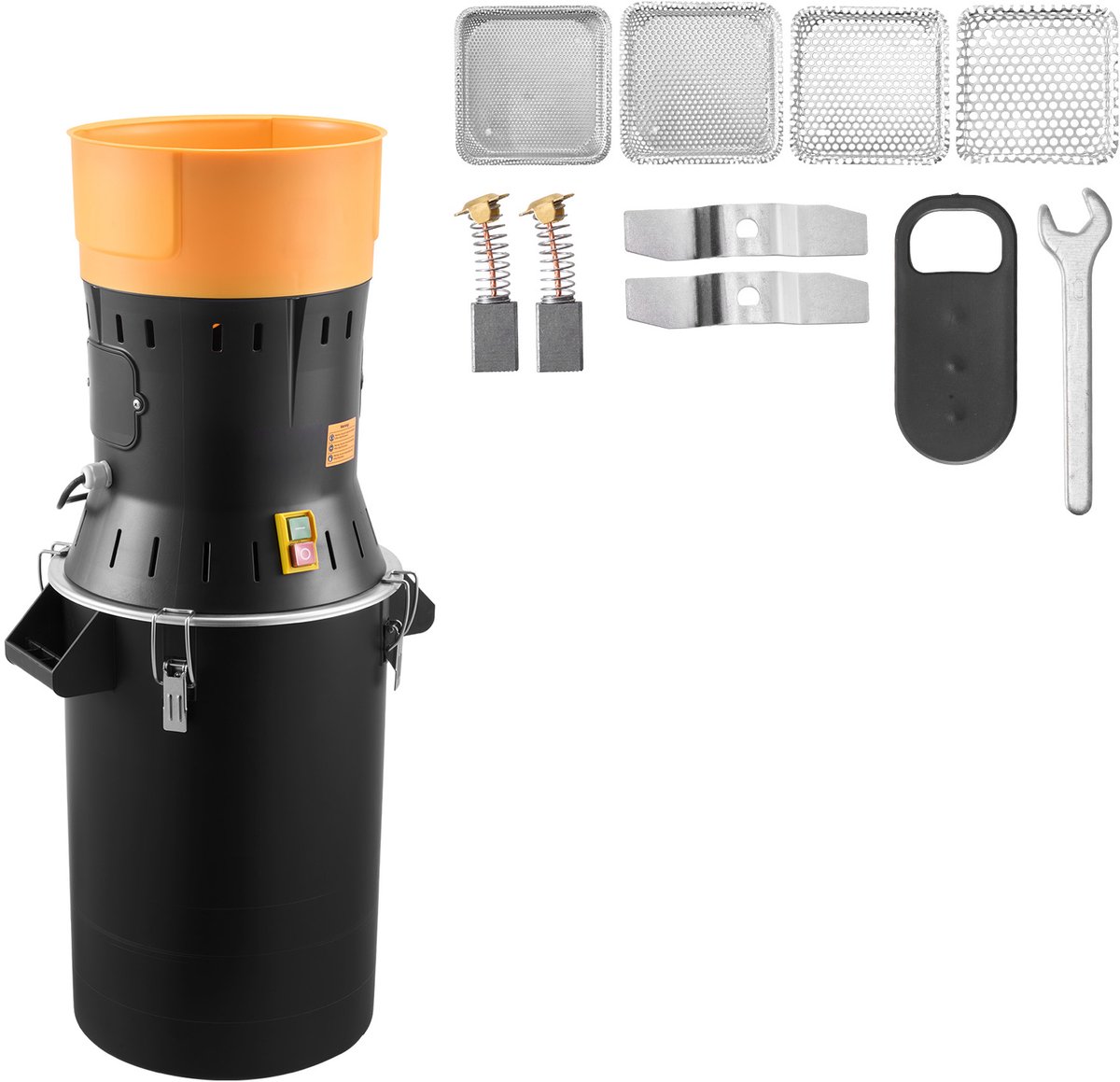 Elektrische Graanmolen 25 liter, Krachtige 600 W Specerijenmolen met Duurzame en Scherpe Messen, Ideaal voor het Malen van Droge Granen, Specerijen, Muesli, Koffie en Maïs, Afmetingen 390x320x815 mm