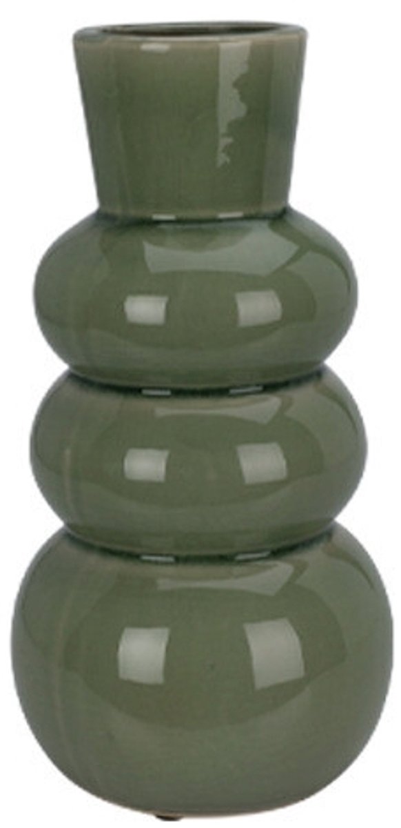 Vaas met 3 bubbels, 25 cm, groen