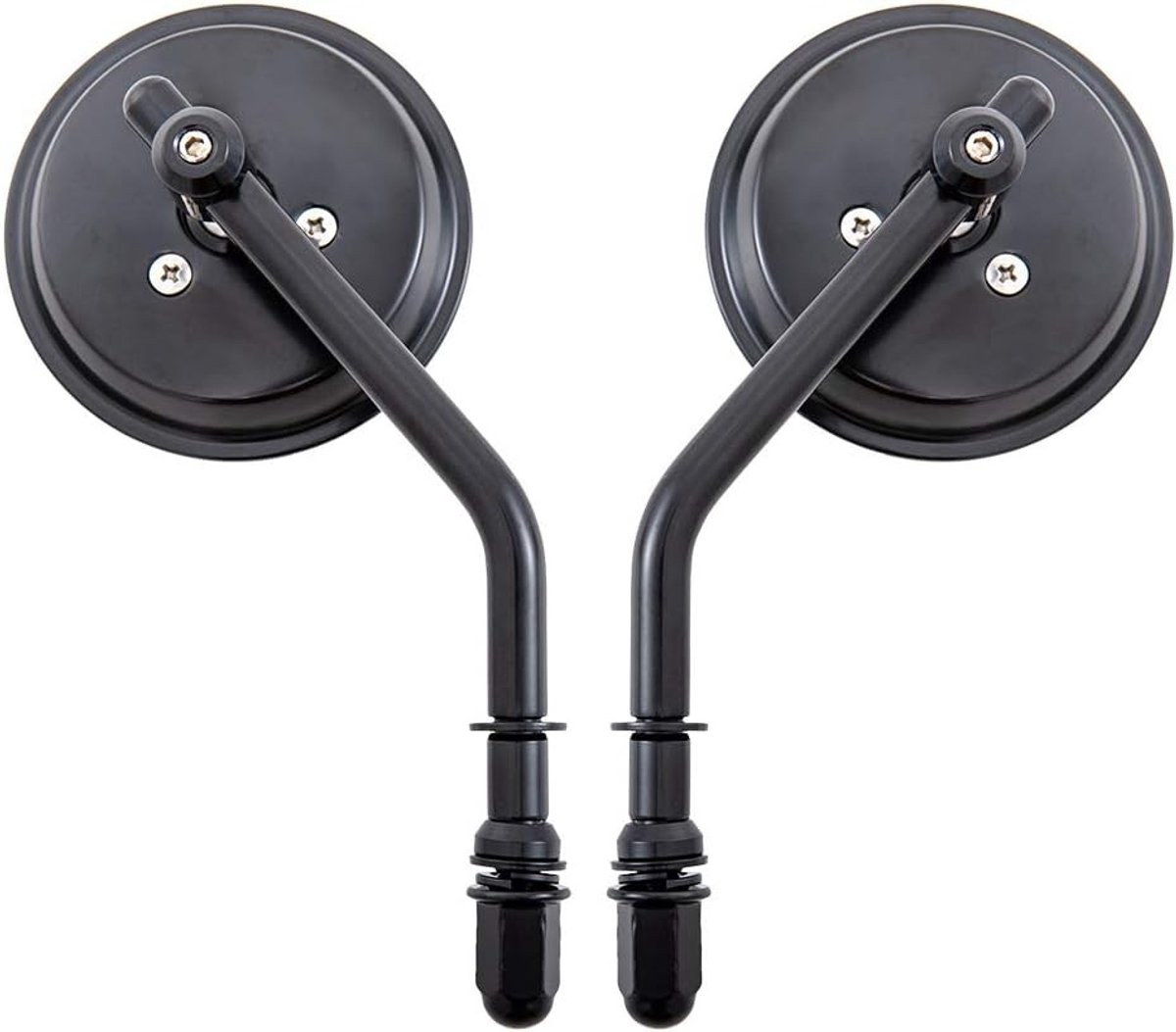Zijspiegel voor Motorfiets 8mm Achteruitkijkspiegel voor Bobber, Chopper en Old School 1982-2018 (Zwart) - Stijlvol, Duurzaam en Verstelbaar