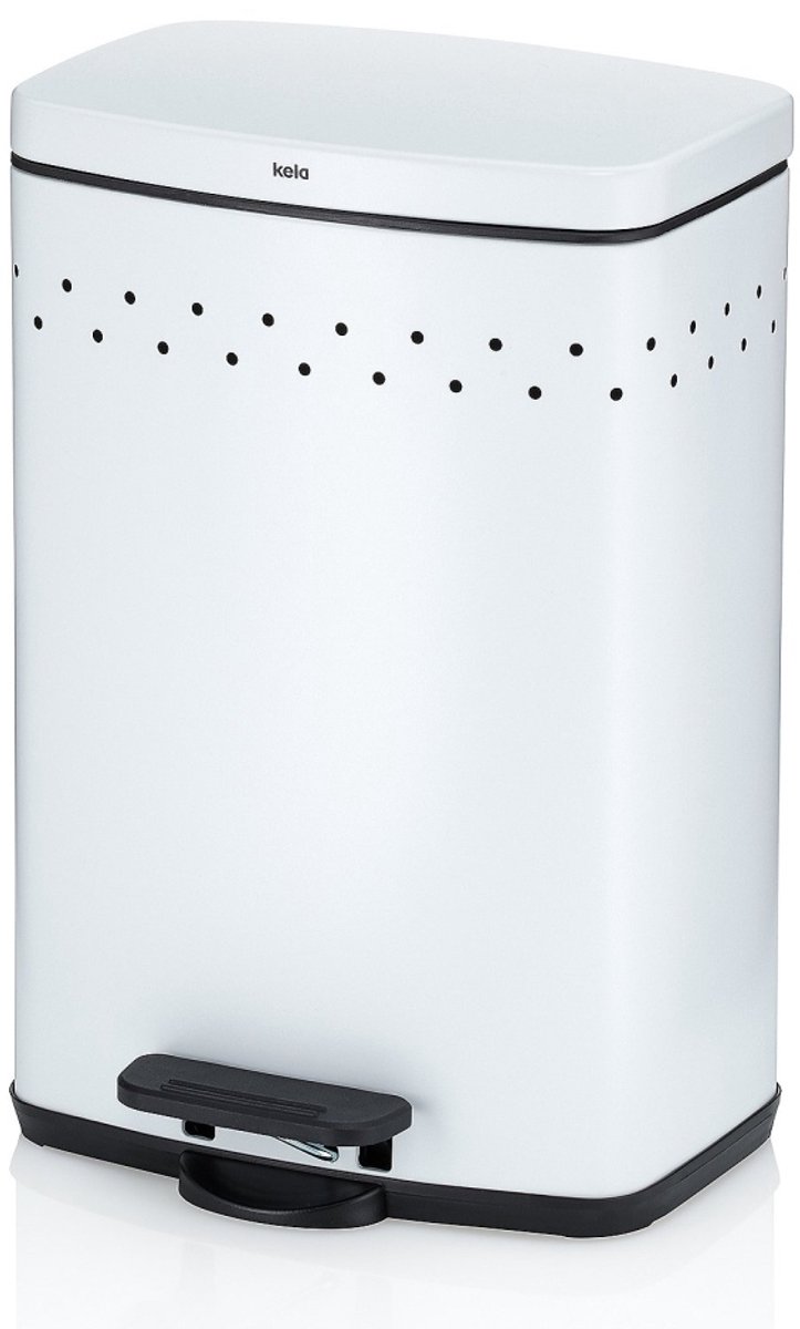 Cosmetica-mand Malaga, metaal, 21 x 18,5 x 31 cm, 5 l, wit
