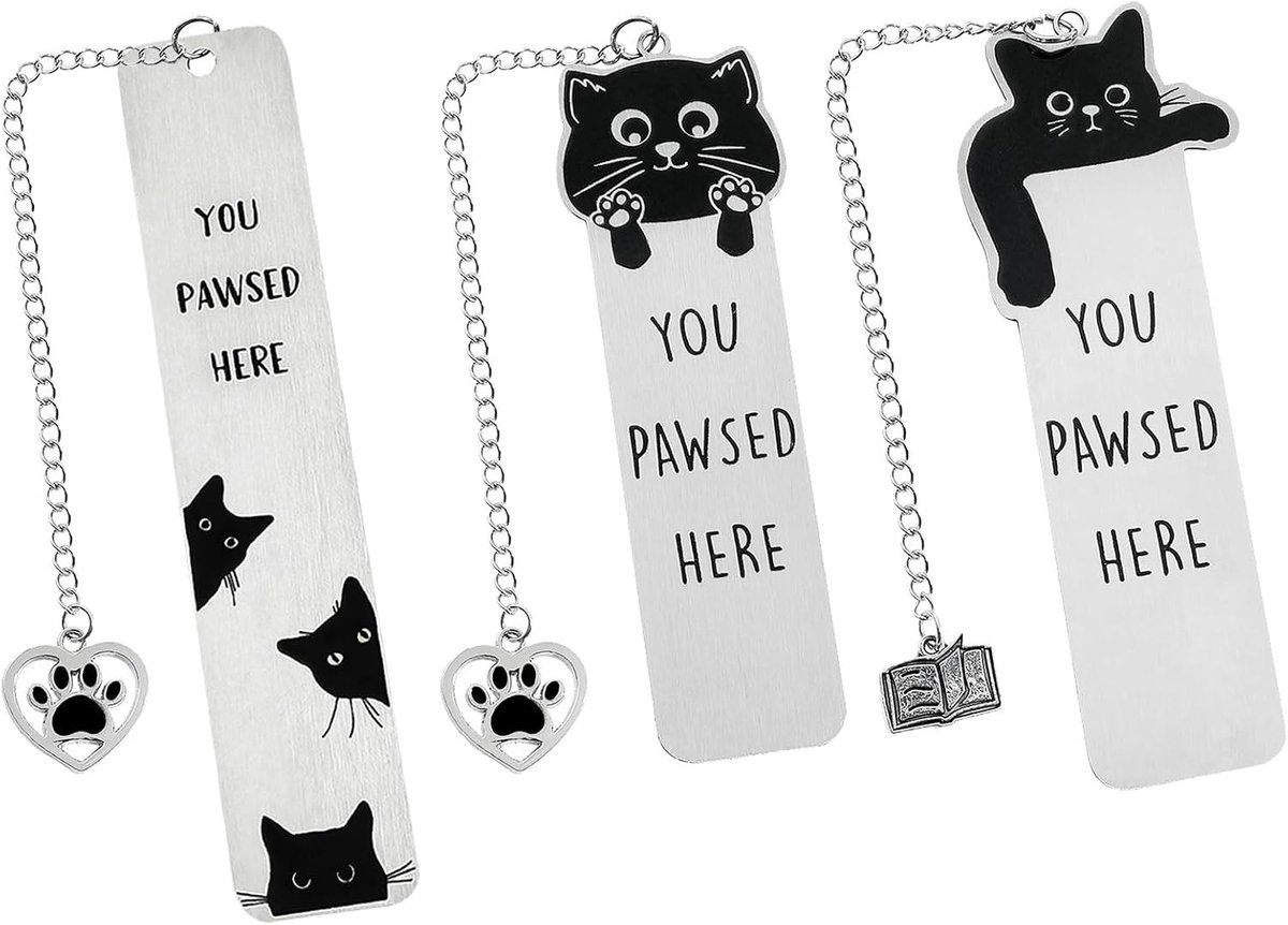 Schattige Zwarte Kat Boekenlegger voor Boekenliefhebbers, Studenten en Docenten - Perfect Cadeau voor Kattenfans