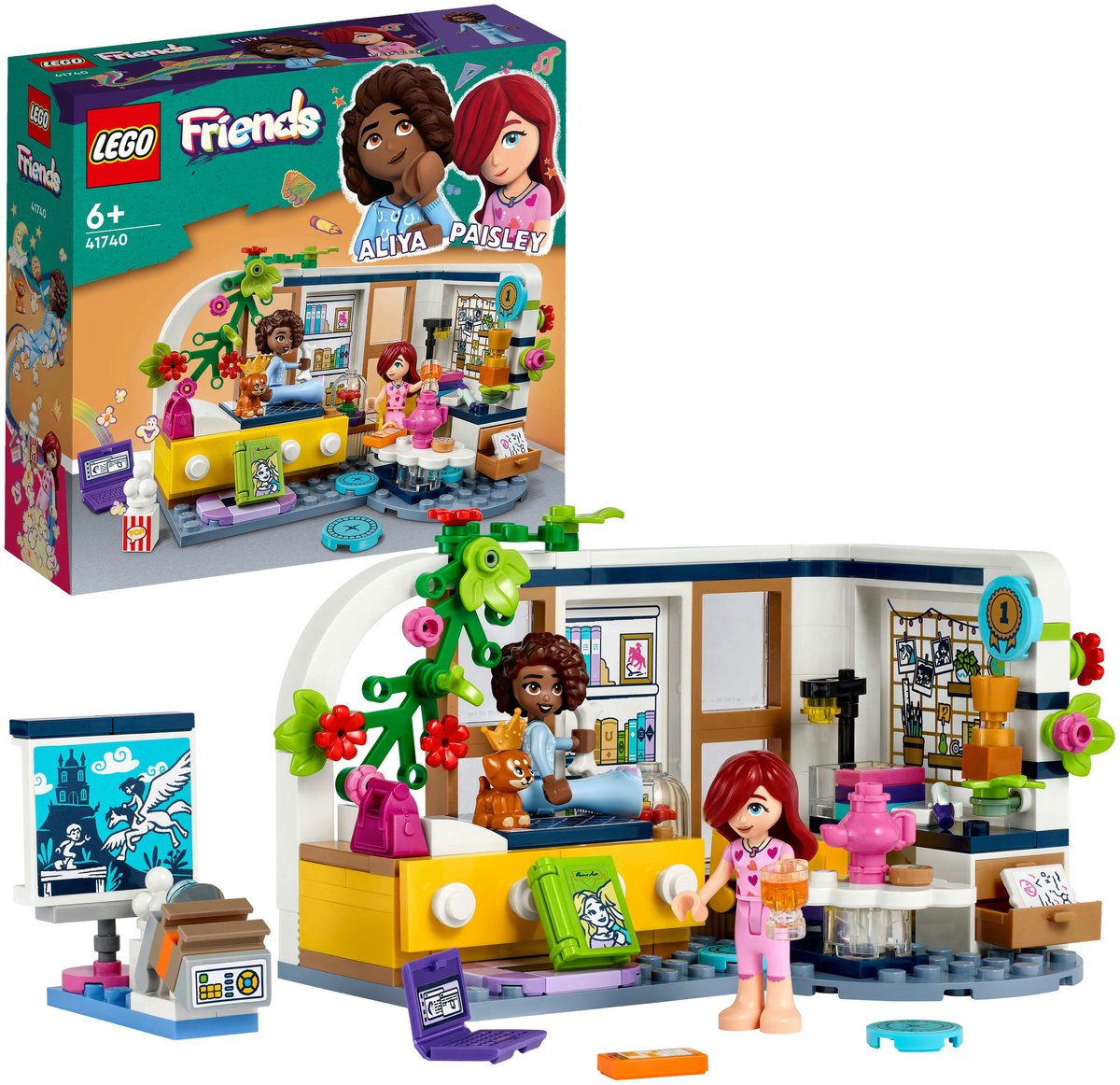 Bol.com LEGO 41740 Friends Aliya's kamer, Reisspeelgoed met Minipoppetjes en Speelgoedhuisdier aanbieding