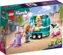 LEGO Friends bubbelthee kar speelgoedset 41733 verpakking, met Nova, Matilde, scooter en bubbelthee-figuur.