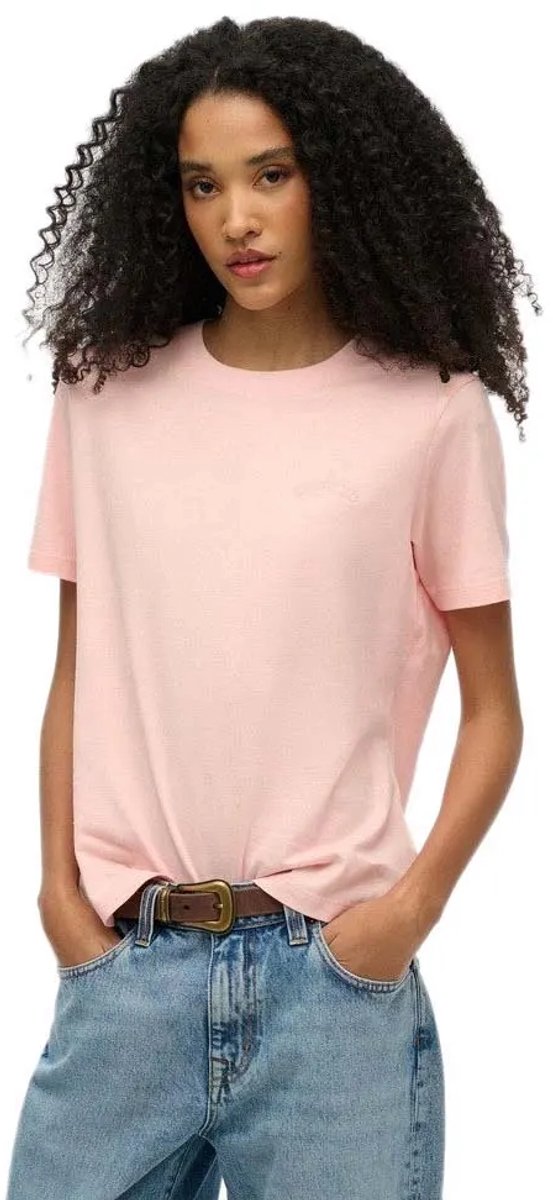 Superdry Essential T-shirt met geborduurd logo Dames T-shirts Roze