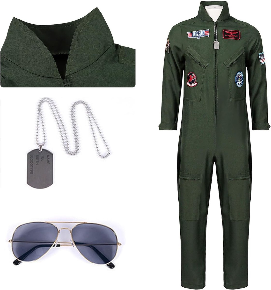 Aviator Kostuum voor Mannen - Perfect voor Cosplay, Feestjes en Theatrale Optredens