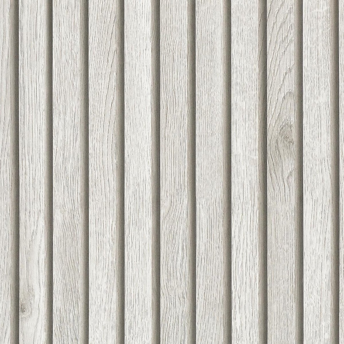Houten Wandpanelen Zelfklevend Behang Lichtgrijs 40 x 200 cm Vintage Houtlook voor Woonkamer en Slaapkamer Decoratie