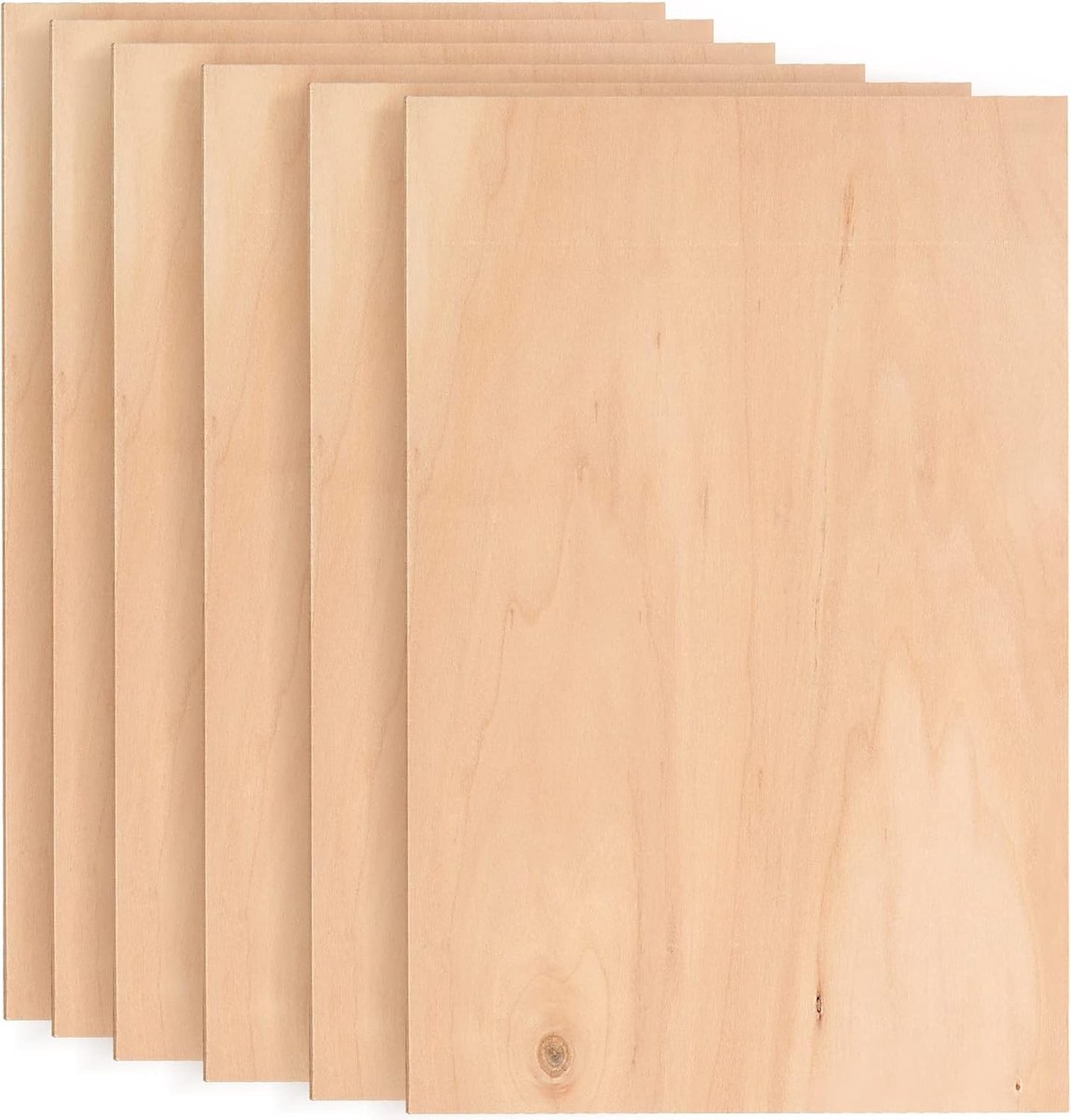40 Pack 200 x 100 x 3mm Basswood Platen voor Houtbewerking, Laserprojecten en Houtbrandkunst, Onbehandeld Plywood voor Creatieve Projecten