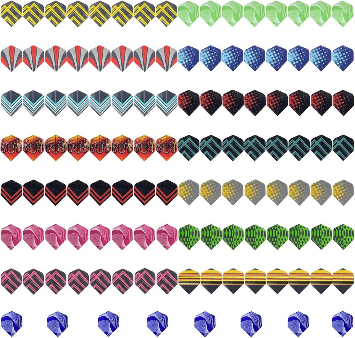 120 Stuks Duurzame Dart Flights van PET, Vervangende Vleugels voor Stalen en Zachte Darts, Darts Accessoires voor Verbeterde Precisie en Controle