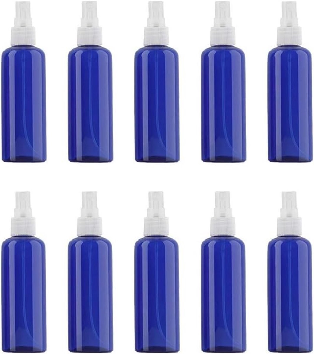 Set van 10 Lege Plastic Sprayflessen 100 ml - Fijne Mist Vernevelaar voor Reizen, Herbruikbare Toilettas Flessen en Vloeistofcontainers