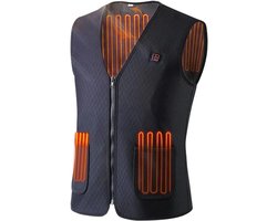 Verwarmd Vest Heren Dames, USB Elektrisch Verwarmd Vest Warm, 3 Temperatuurniveaus Elektrisch Verwarmd Warm Vest voor Motorjacht Outdoor Camping Skiën (XL)