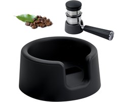 Robuuste en antislip koffie tamper basis voor verbeterde stabiliteit en gelijkmatige extractie, professionele barista accessoires en zeefhouder voor perfect gezette koffie