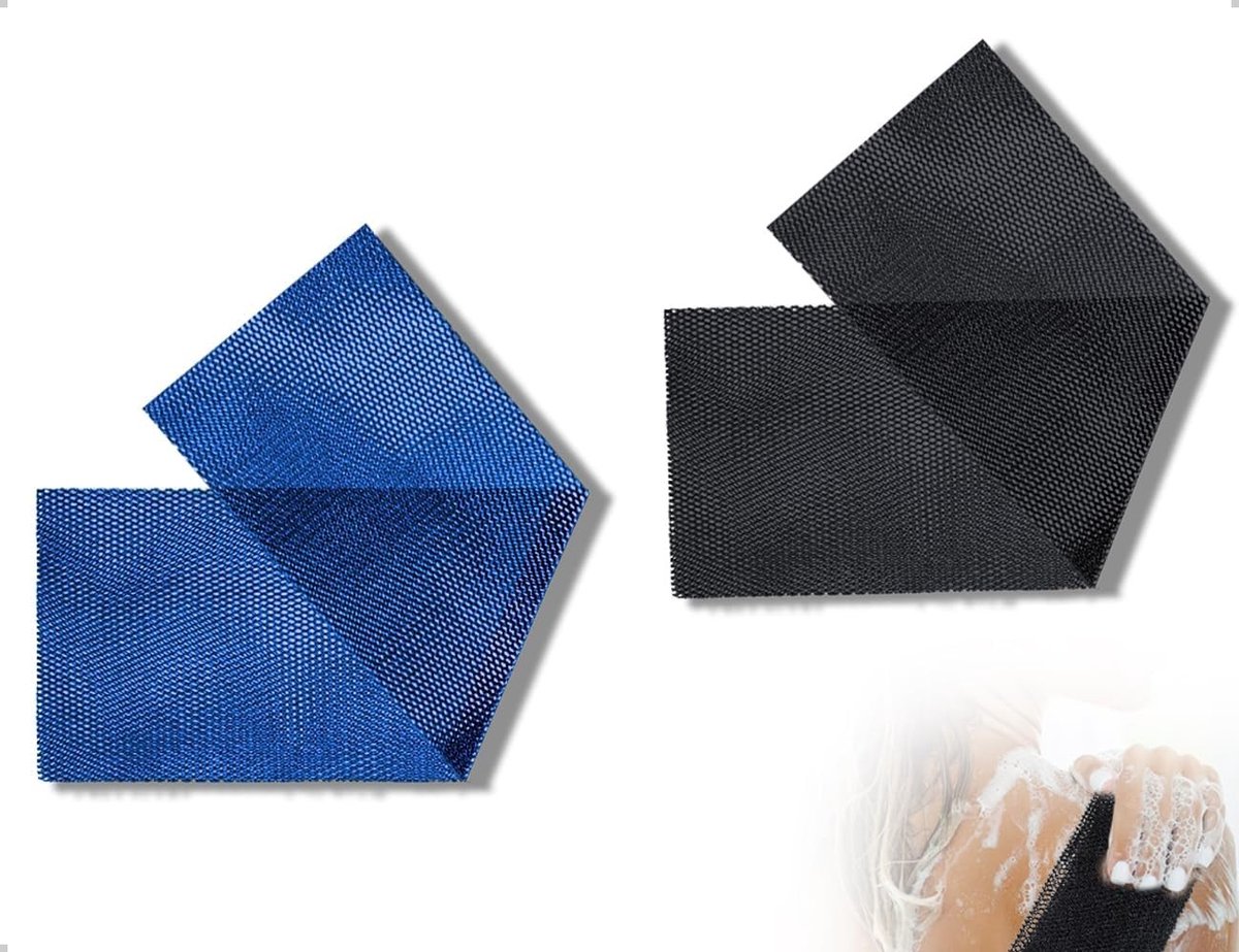 2 Stuks Mesh Lichaamswas Sponzen voor Rug en Lichaam - Ideaal voor Mannen en Vrouwen, Zacht en Duurzaam, Perfect voor Bad en Douche