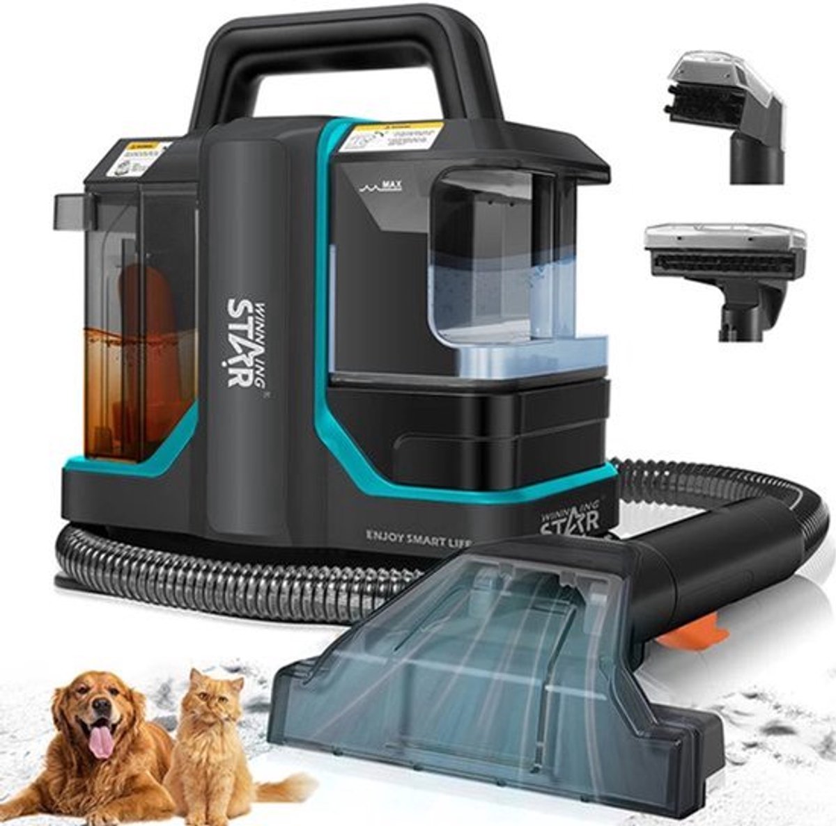 Vlekkenreiniger Handheld - 750W 15KPa - 1080 ml Waterreservoir - ABS Kunststof - Voor Tapijt En Meubels