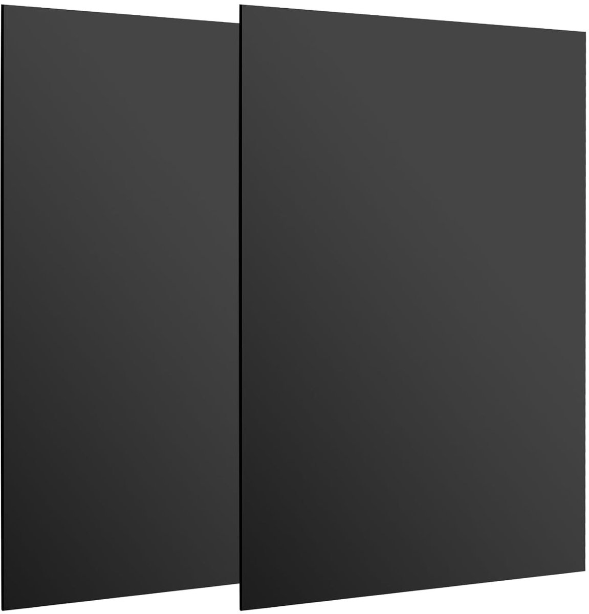 2 Stuks A3 Zwart Acrylplaat, 420 x 297 x 3mm Perspex Blad voor Creatieve Projecten en Schilderen