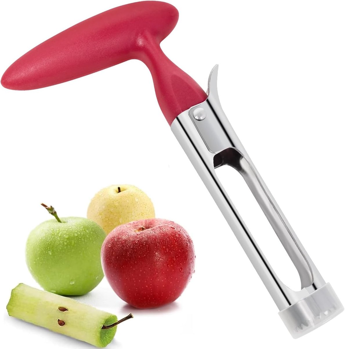 Duurzame en draagbare appelschiller voor peren en appels van roestvrij staal, ideaal voor keuken en vaatwasser, eenvoudig in gebruik