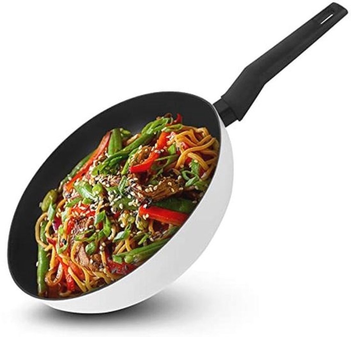 Wokpan 30 cm van 90% gerecycled aluminium - Ergonomische Anti-aanbak Wok