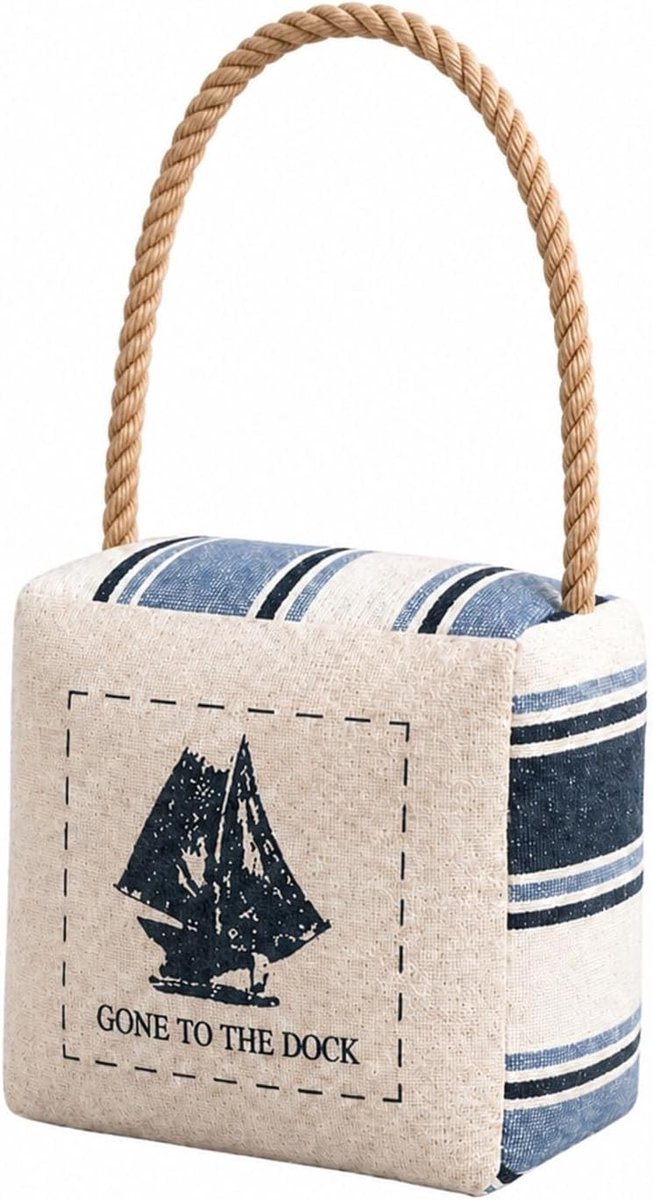 Deurstopper met Zeilpatroon - Voorkom Deuren die Dichtvallen, Veilig voor Kinderen, Decoratief voor Woonkamer en Keuken, 0.9 kg