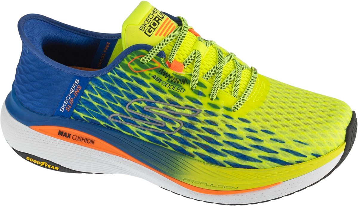 Skechers Slip-Ins: Max Cushioning Propulsion - Vitality, Mannen, Geel, Hardloopschoenen, maat: 42,5