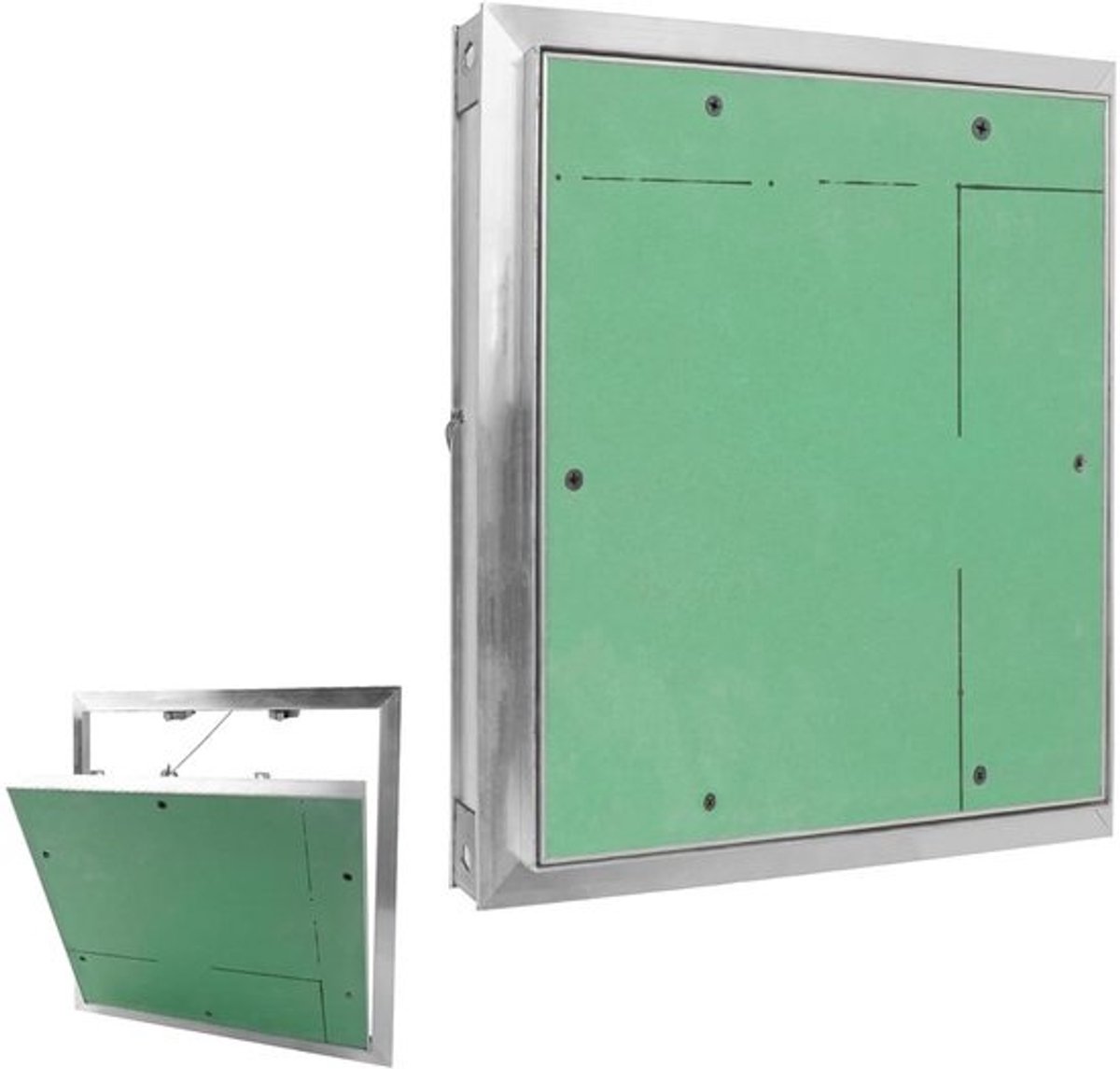Inspectieklep aluminium frame 300 x 300 mm voor muur en plafond - gipsplaat inspectiedeur voor droogbouw en vochtige ruimtes