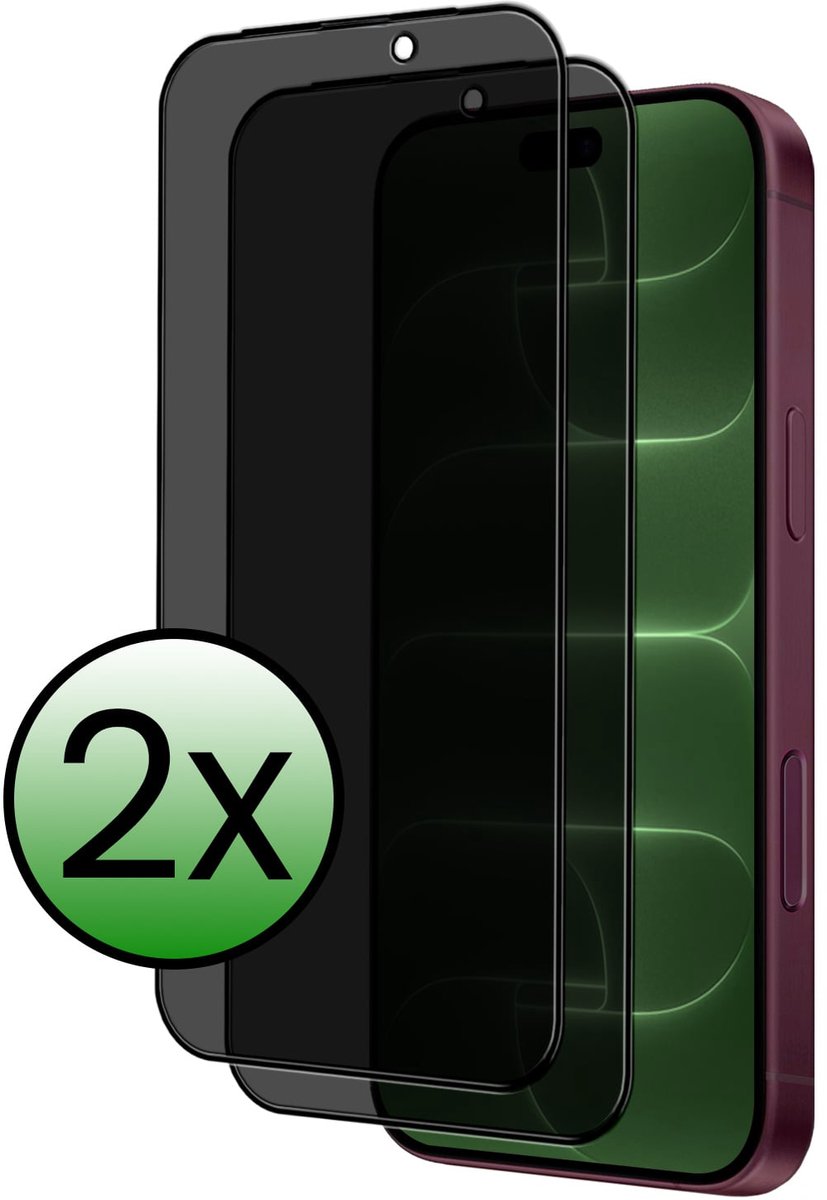 Screenprotector - 2 Stuks Geschikt voor Apple iPhone 18 Pro Max - Privacy Filter - Beschermglas - Gehard Glas - Tempered Glass - Screen Protector