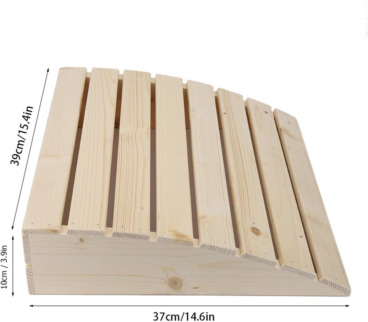 Comfortabele houten sauna hoofdsteun voor nek- en schouderontspanning, therapeutisch kussen voor pijnverlichting, 37 x 39 cm
