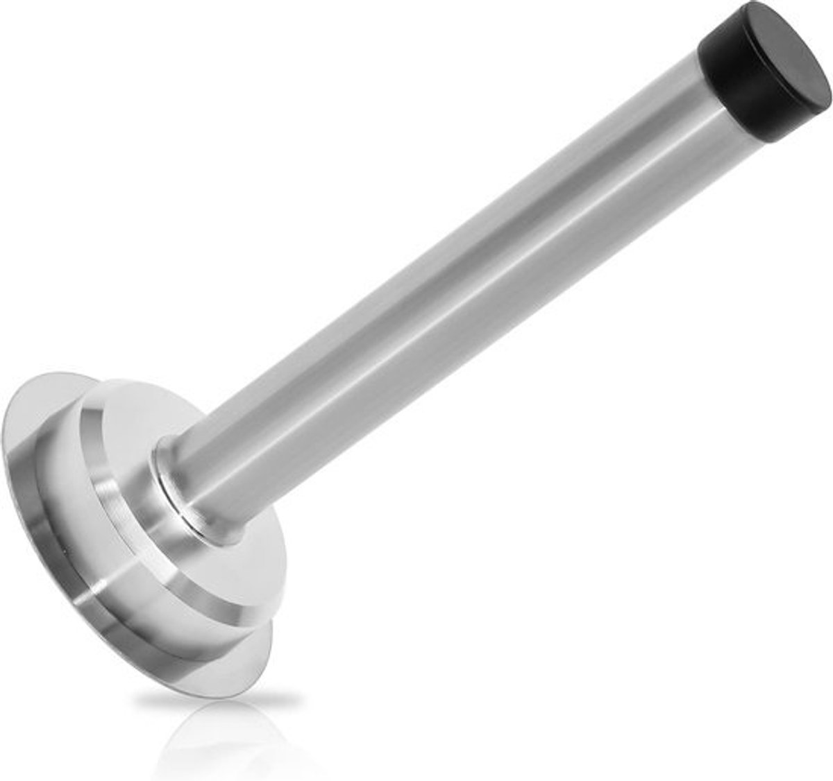 Deurstopper Binnen 5 Inch - Geluiddempende Roestvrij Stalen Deurstop met Rubberen Bumper