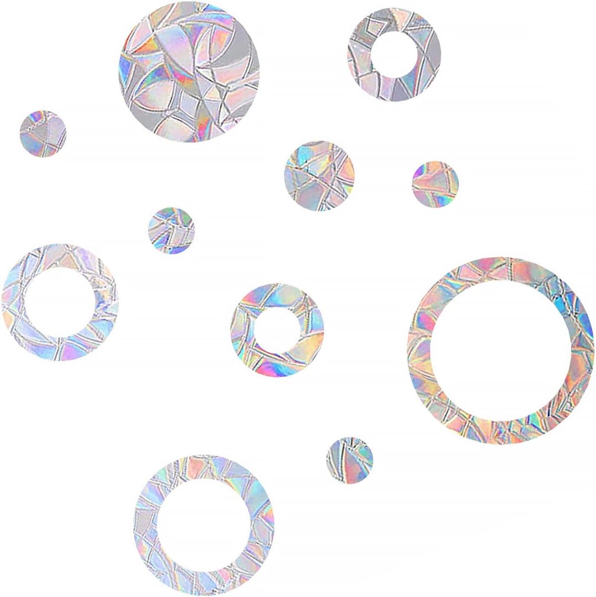 24 Stuks Raamstickers, Prismatische Vogelstickers voor Raambeveiliging en Anti-Collisie Bescherming tegen Vliegen van Vogels