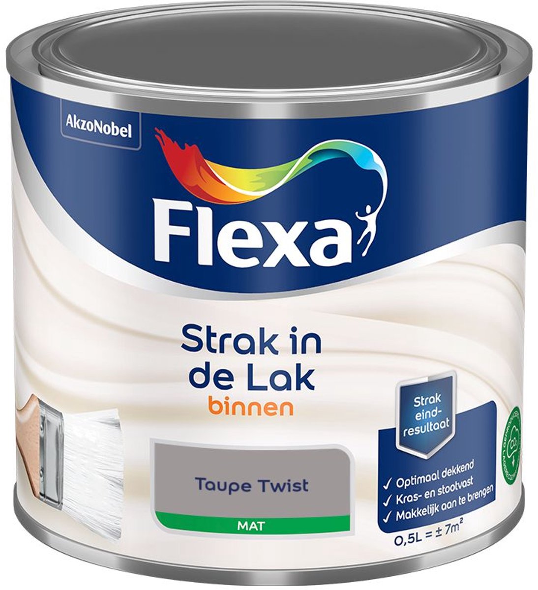 Flexa - Strak In De Lak Binnenlak Mat - Taupe Twist - Mengverf - 500 Ml
