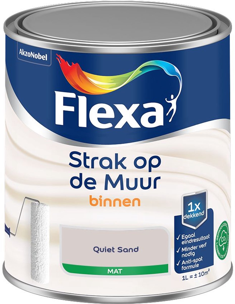 Flexa - Strak Op De Muur Binnen Mat - Quiet Sand - 1 L - Kleur Van Het Jaar 2027
