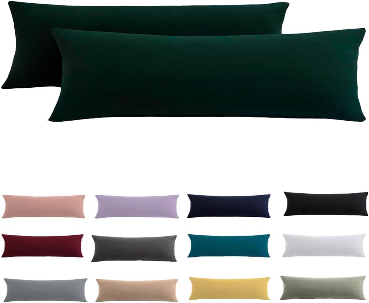 SP® Zijslaapkussen - Kussenovertrekken - Zijslaper Kussenhoes - Groen - 145cm x 40cm x 15cm