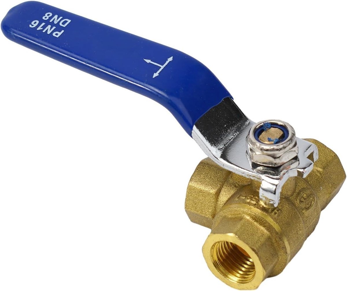 3-weg kogelkraan voor water, olie, gas - messing T-poort L-poort, 1/4", 3/8", 1/2", 3/4", 1" (DN8 T-type)