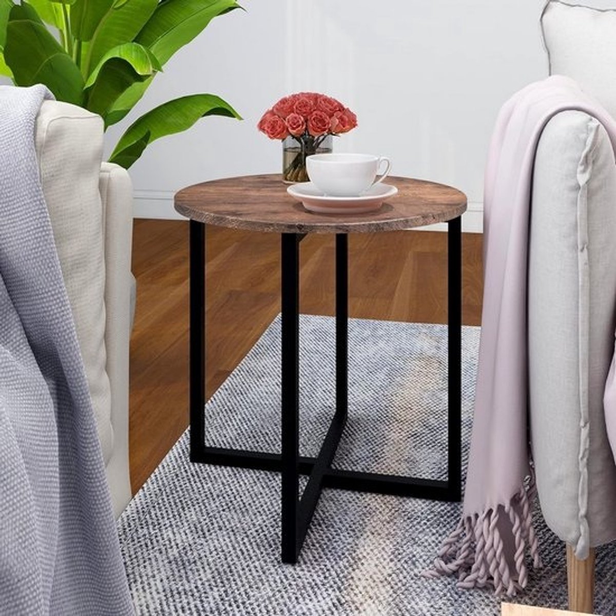 Ronde Salontafel Krukje Klein Eetkamertafel Modern Bureau